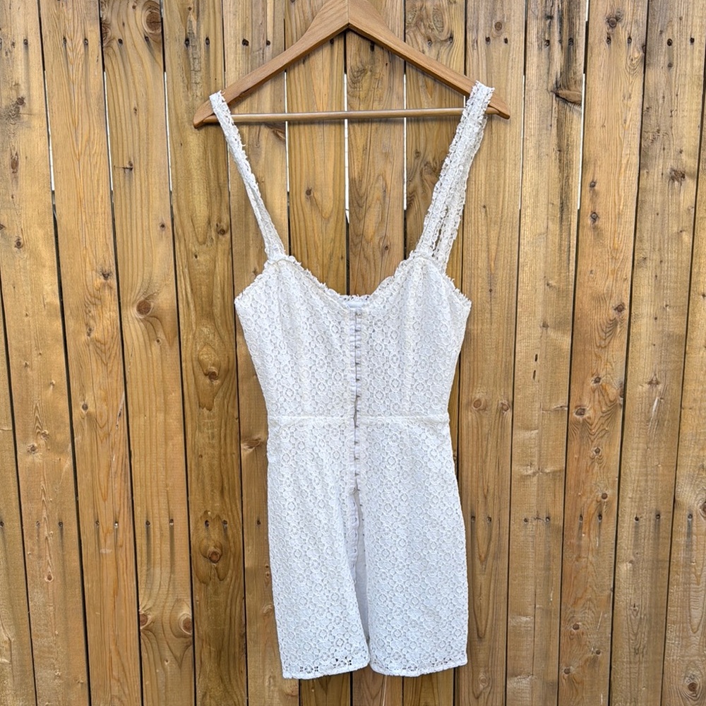 Reformation White Lace Sleeveless Dress